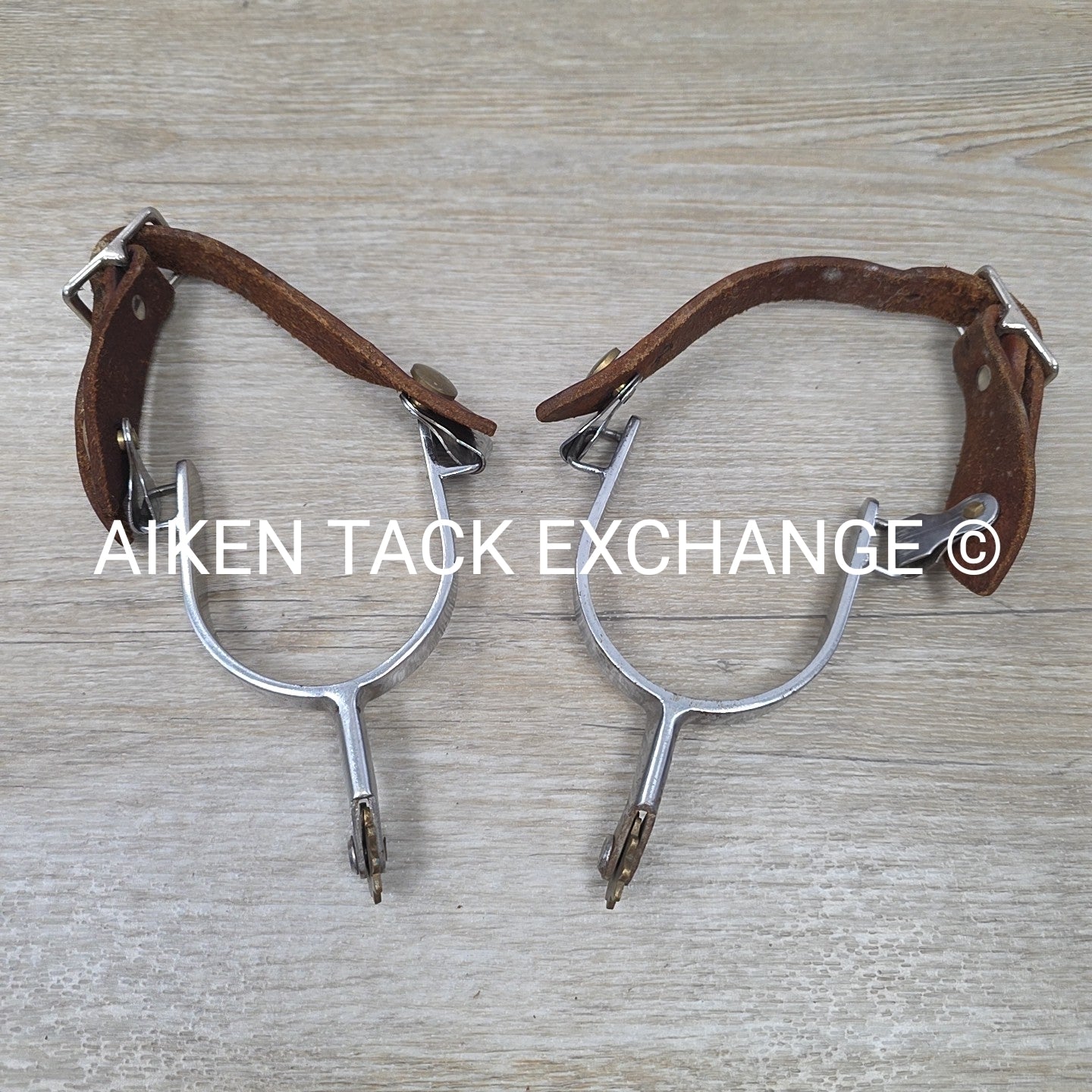 Western Rowel Spurs with Leather Spur Straps