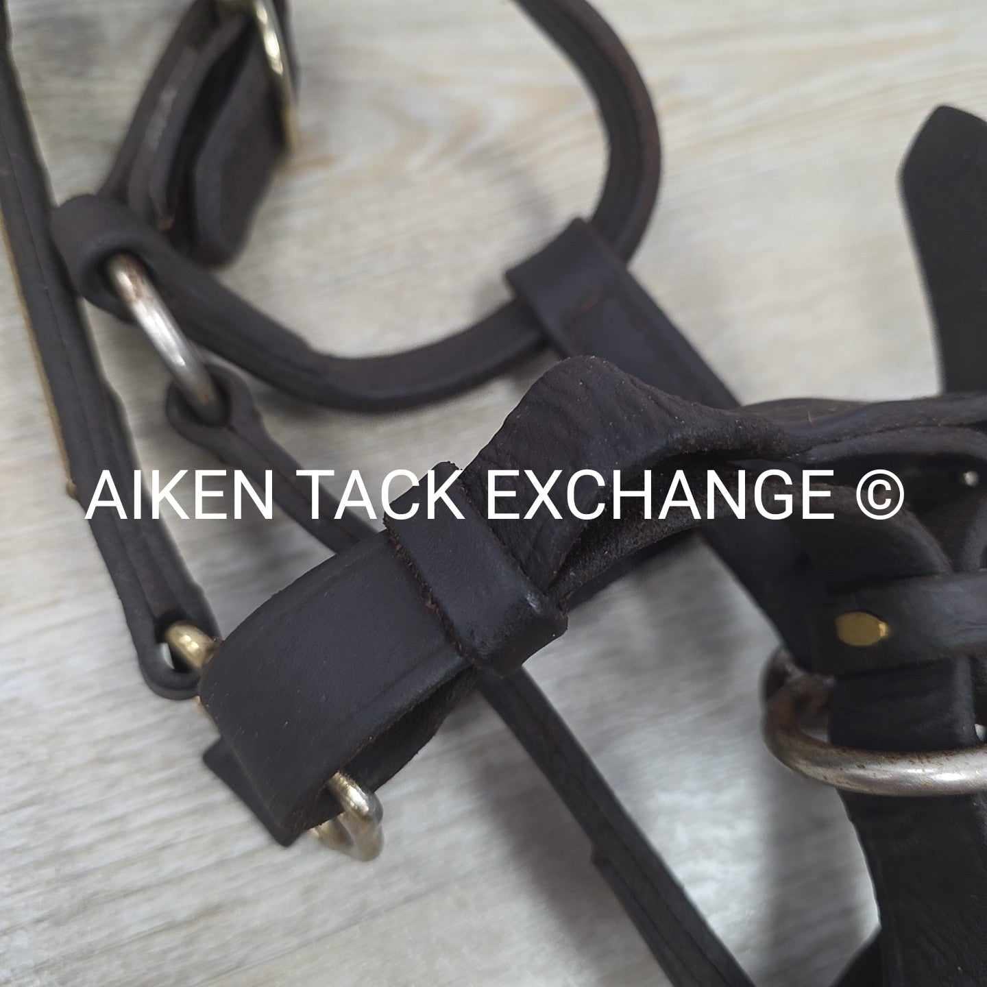 Leather Halter, Has Nameplate, Brown, Size Cob