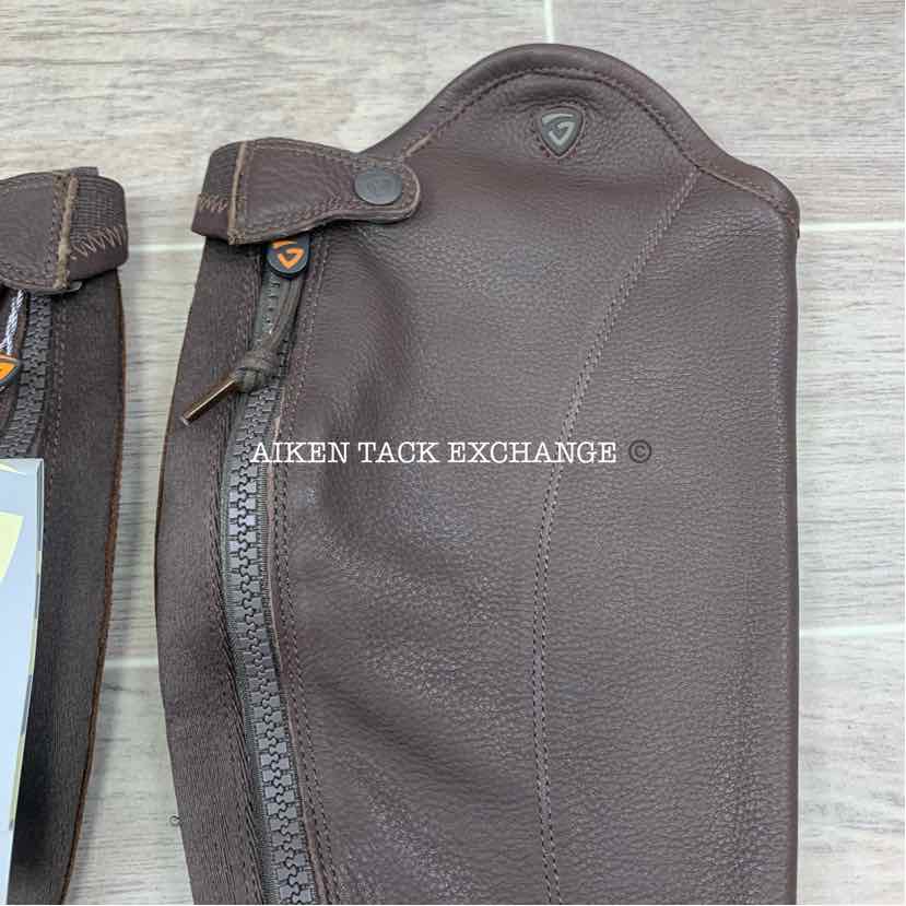 Schockemohle Tonics Sirius Half Chaps, Brown, Size 39 Calf 44 Height