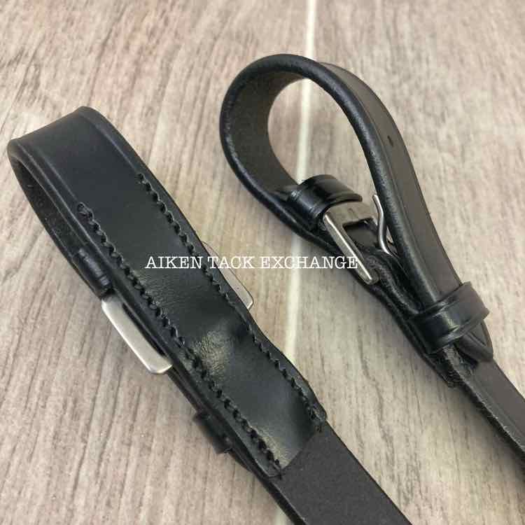 KL Select Red Barn Arena Ergonomic Bridle with Flash Crank Noseband, Black, Size Full, Comes with Matching Reins, Brand New