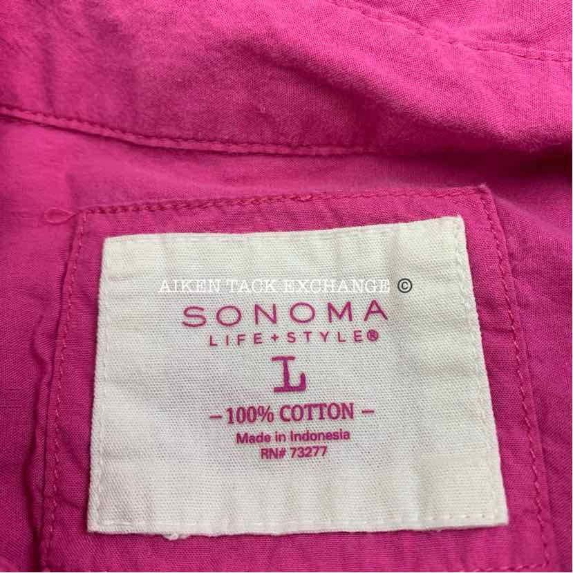 Long Sleeve Cotton Long Sleeve Top, Size Large