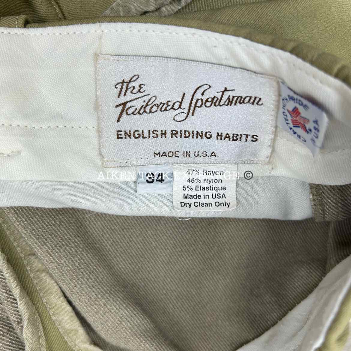 Tailored Sportsman Knee Patch Breeches, Size 34