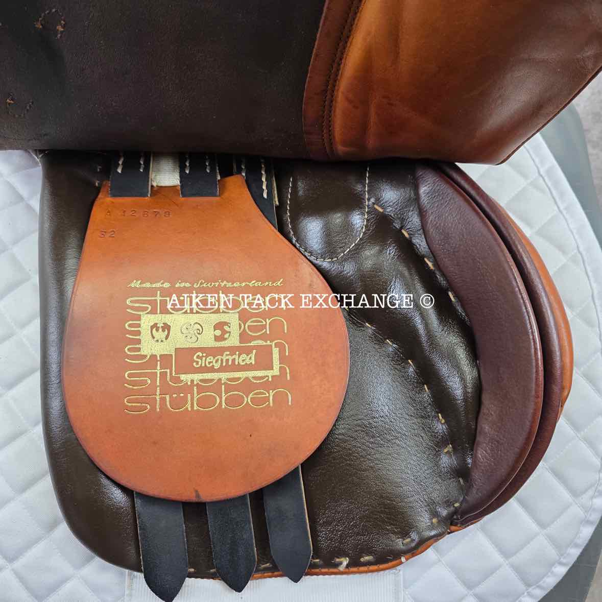Stubben Siegfried Saddle, 17" Seat, 32cm Tree - Wide, Wool Flocked Panels