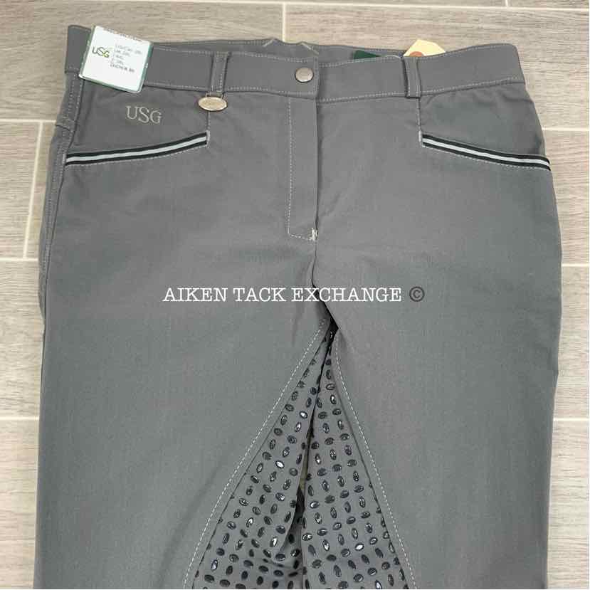 KL Select USG "Ava" Silicone Full Seat Breeches, Size 28