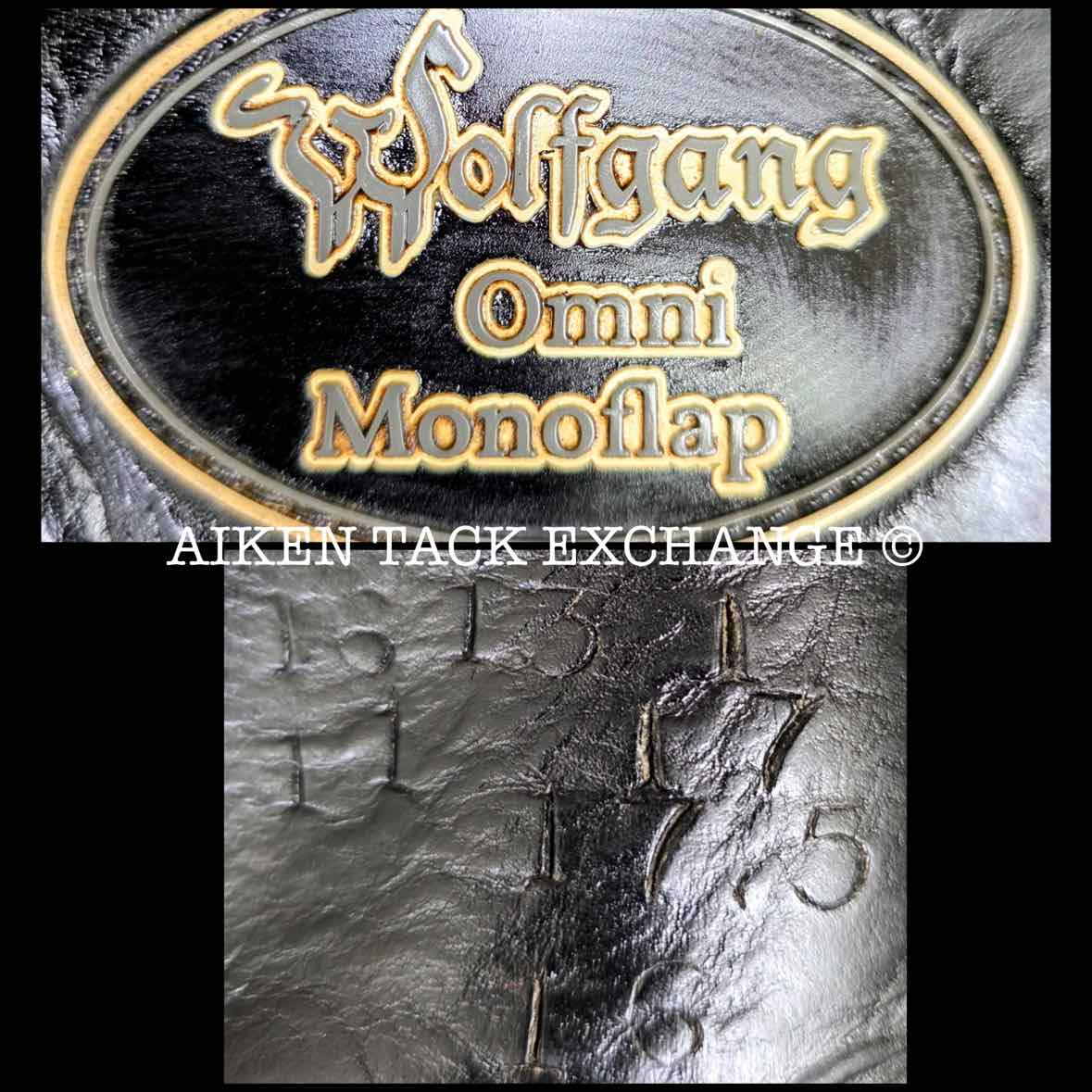 2017 Custom Saddlery Wolfgang Omni Monoflap Dressage Saddle, 17.5" Seat, Adjustable Tree, Wool Flocked Panels