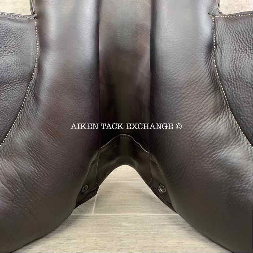 2022 MaxFlex Picasu Monoflap Dressage Saddle, 18" Seat, Flex Tree - Wide Fit, Wool Flocked Pony Panels