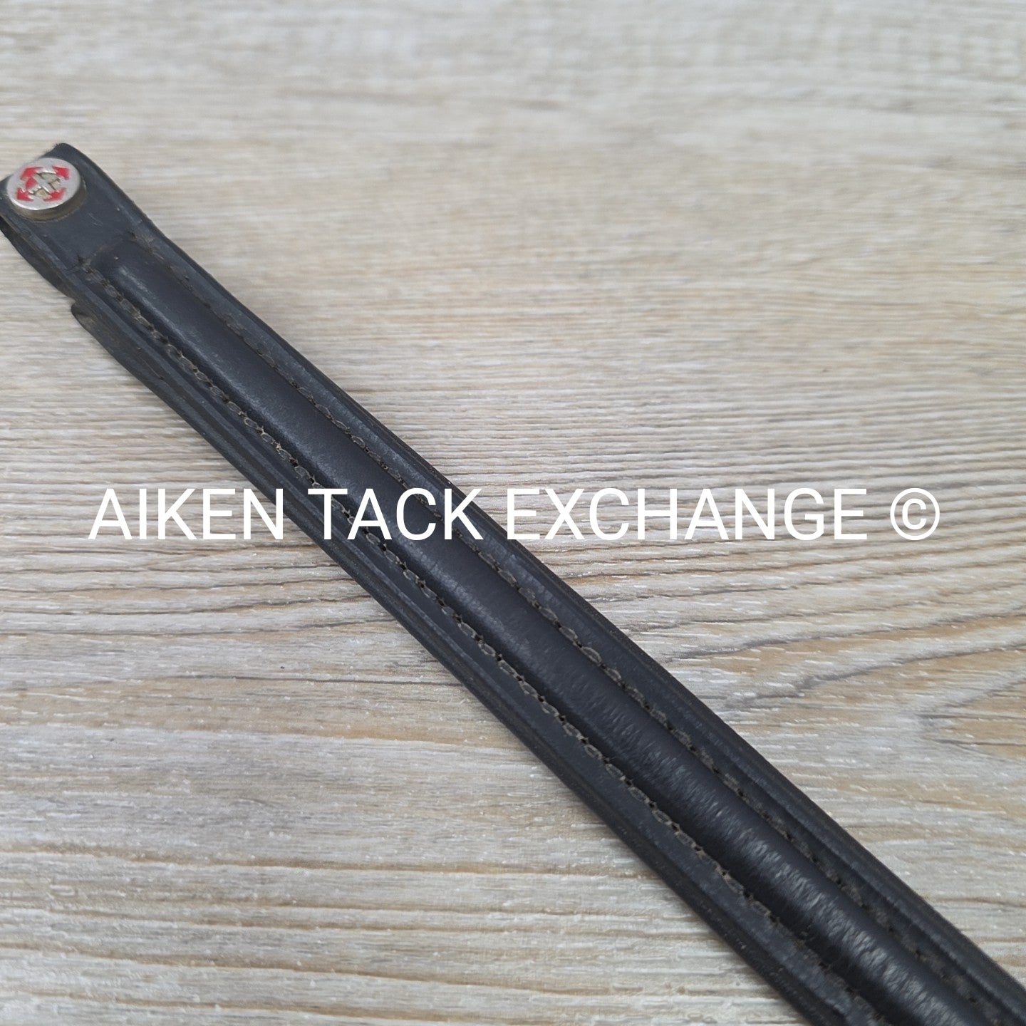 Courbette Padded Plain Raised Browband, Black, 15"