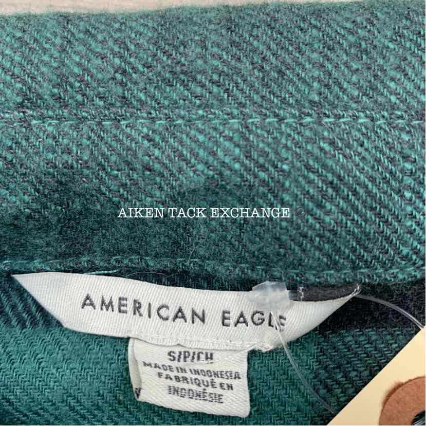 American Eagle Oversized Flannel Babydoll Shirt, Size Small, Brand New