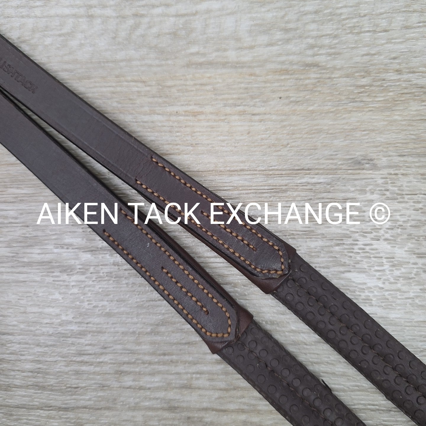 Bobby's English Tack Rubber Reins, Brown, 54"