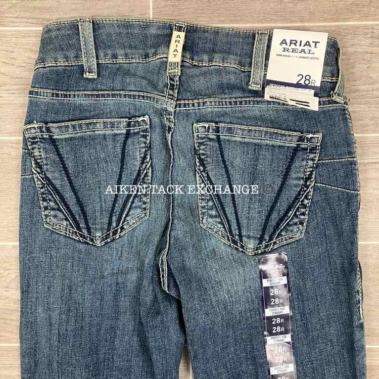 Ariat R.E.A.L Straight Leg Denim Jeans, Size 28 R