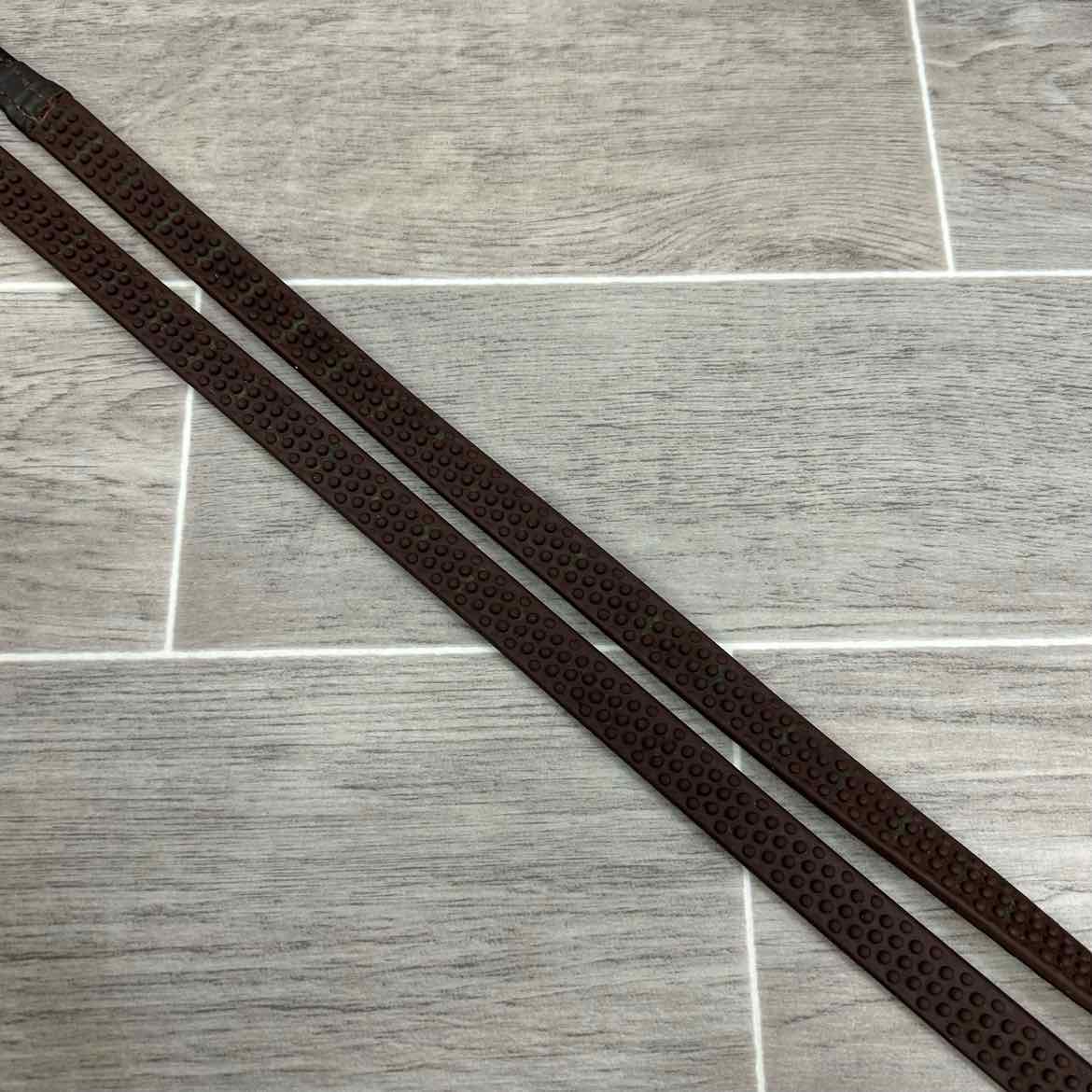Nunn Finer Soft Grip Draw Reins with Snaps, Brown