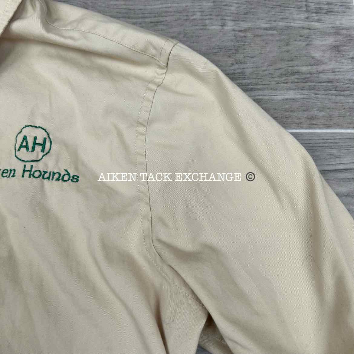 Aiken Hounds Long Sleeve Button Down Top, Size Medium