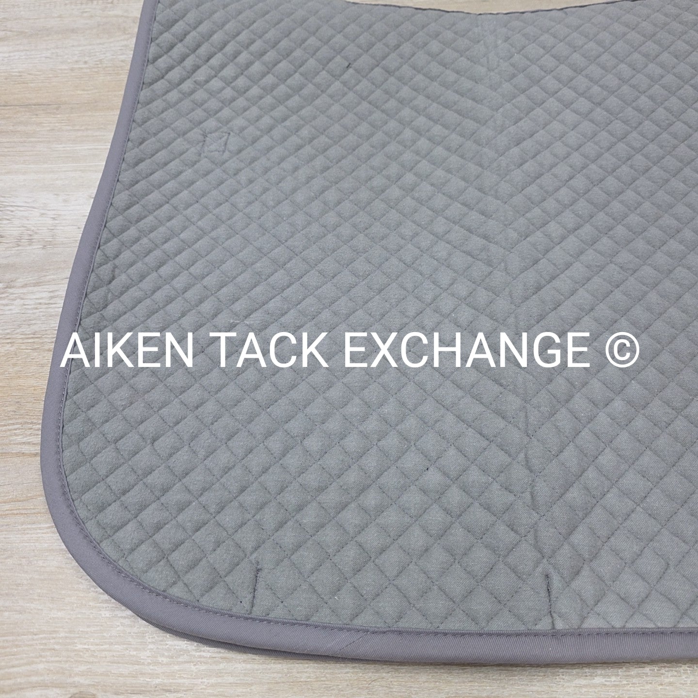 Dover Saddlery Dressage Saddle Pad, Grey with Black Piping