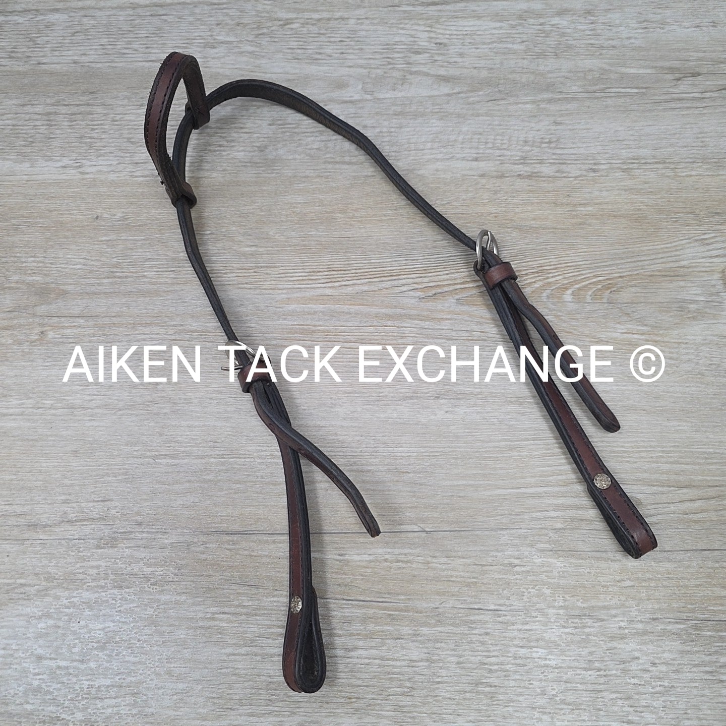 Tory Leather One Ear Headstall, No Reins, Brown, Size Full