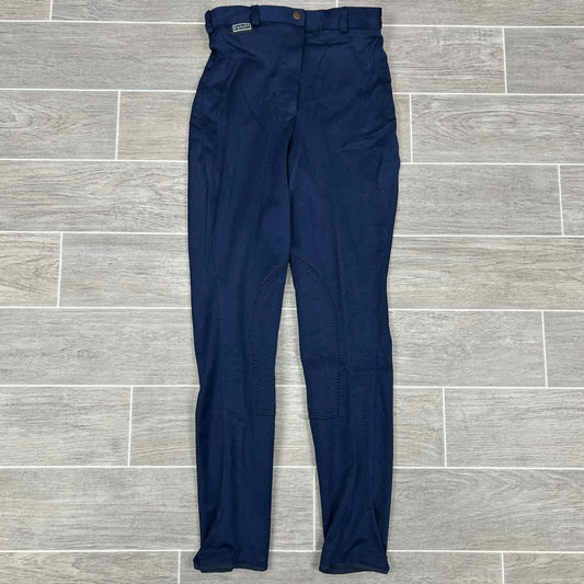 Eqituff Women's Knee Patch Breeches, Navy, Size 26, Brand New