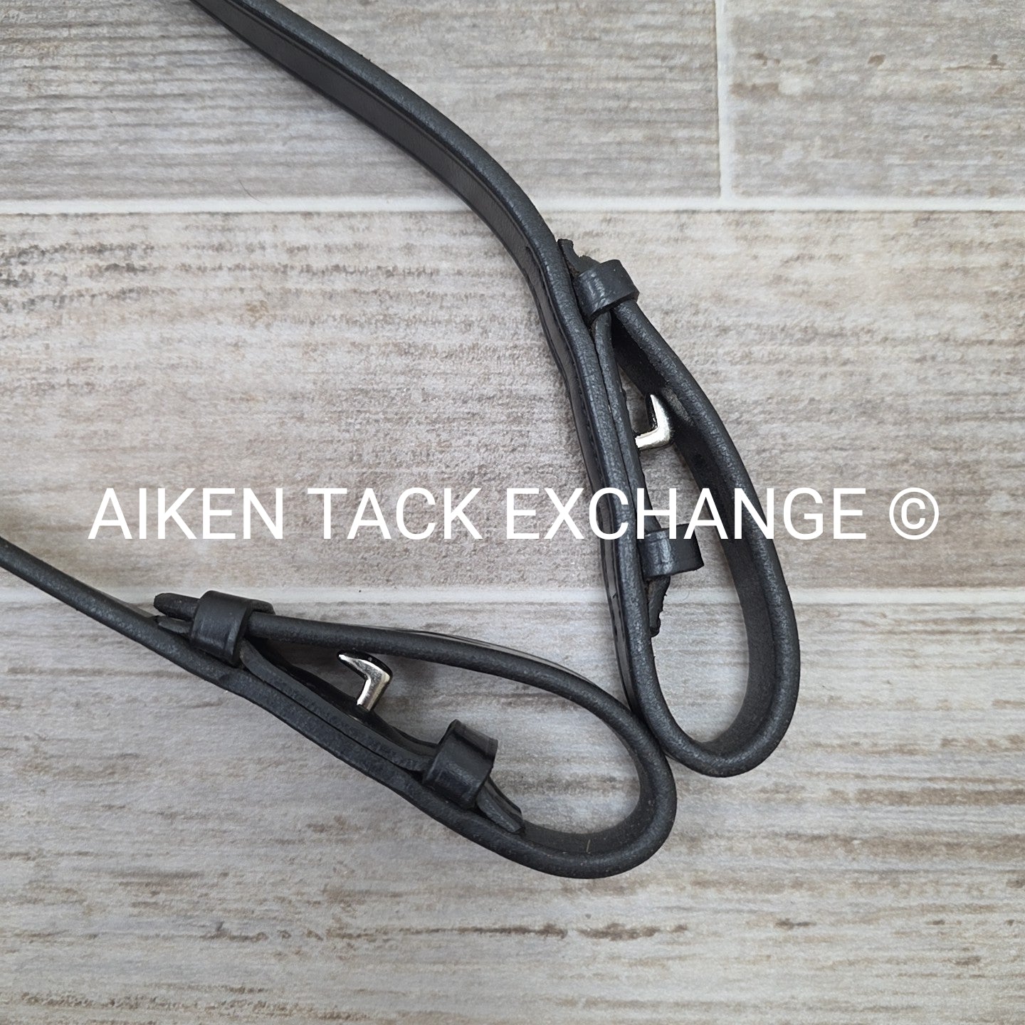 Passier Leather Reins with Hand Stops, Black, 56"