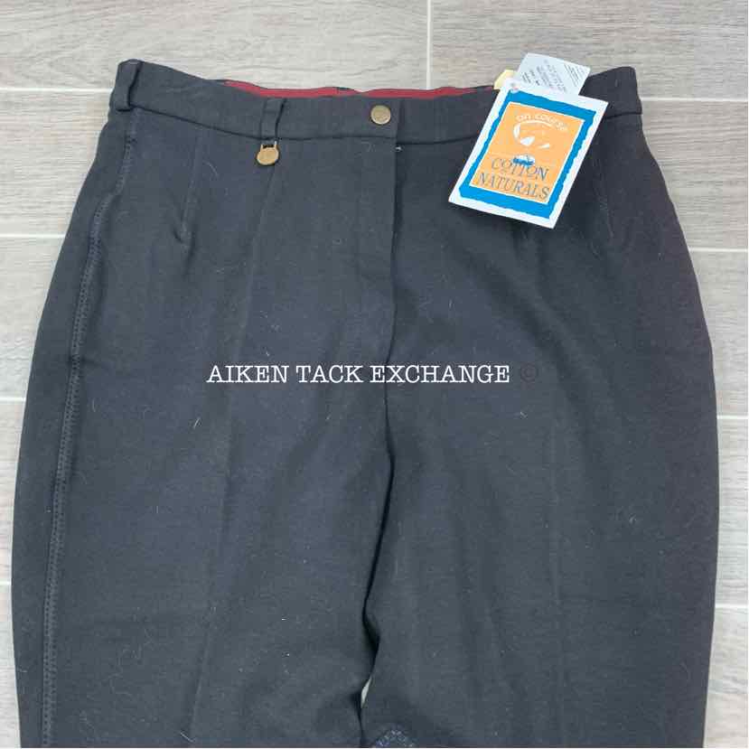 On Course Shapely Knee Patch Breeches, Brand New, Black, Size 32 L