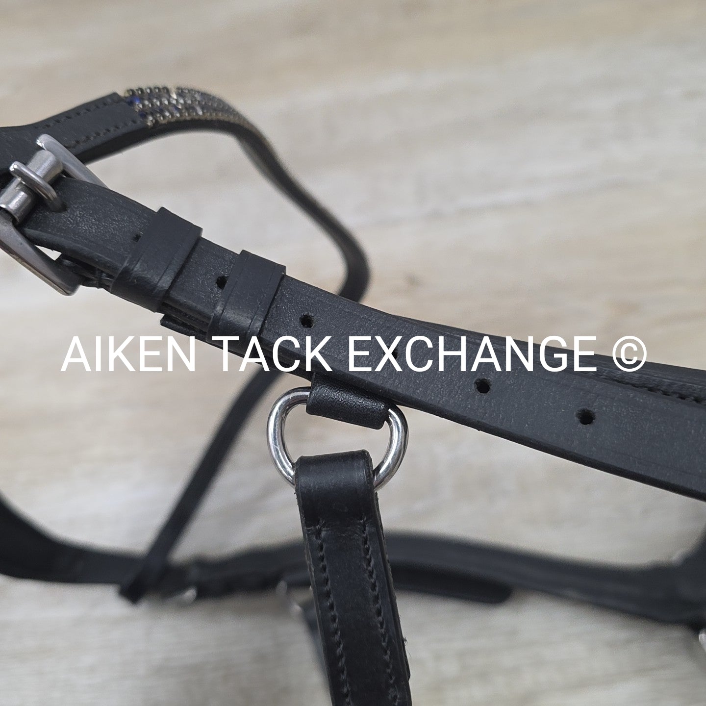 Lumiere Skyla Bitless Bridle with Kavalkade Bling Browband, No Reins, Black, Siz
