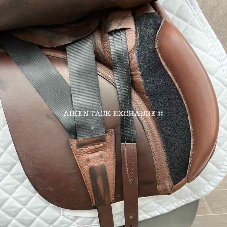 2021 Black Country GPX All Purpose Jump Saddle, 17" Seat, Wide Tree, Wool Flocked Panels