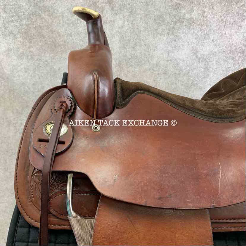 American Saddlery Circle A 1860 Pro-Dally Roper Western Saddle, 17.5" Seat, Wide Tree - Full QH Bars