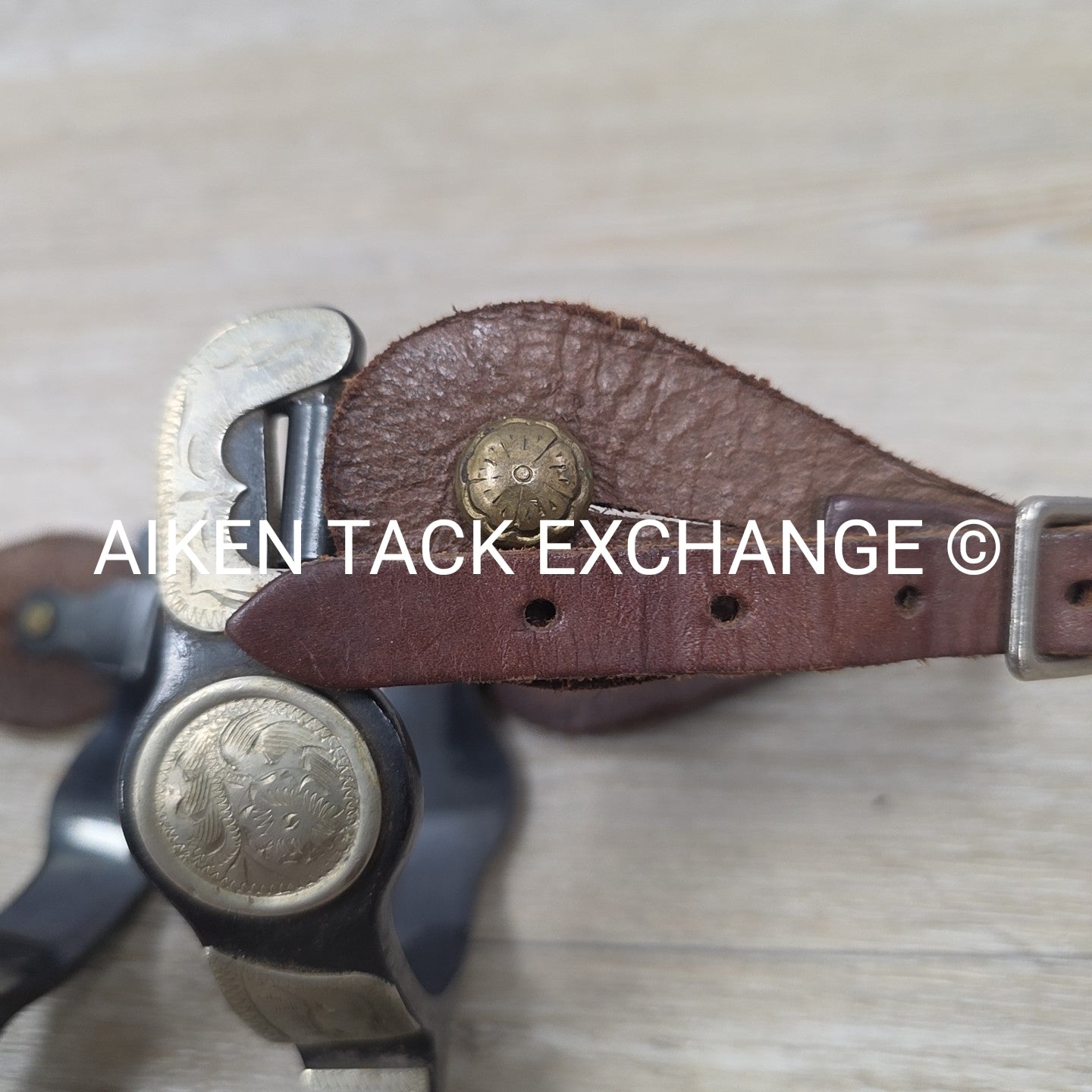 Kelly Silver Star Western Spurs with Rowels & Leather Spur Straps