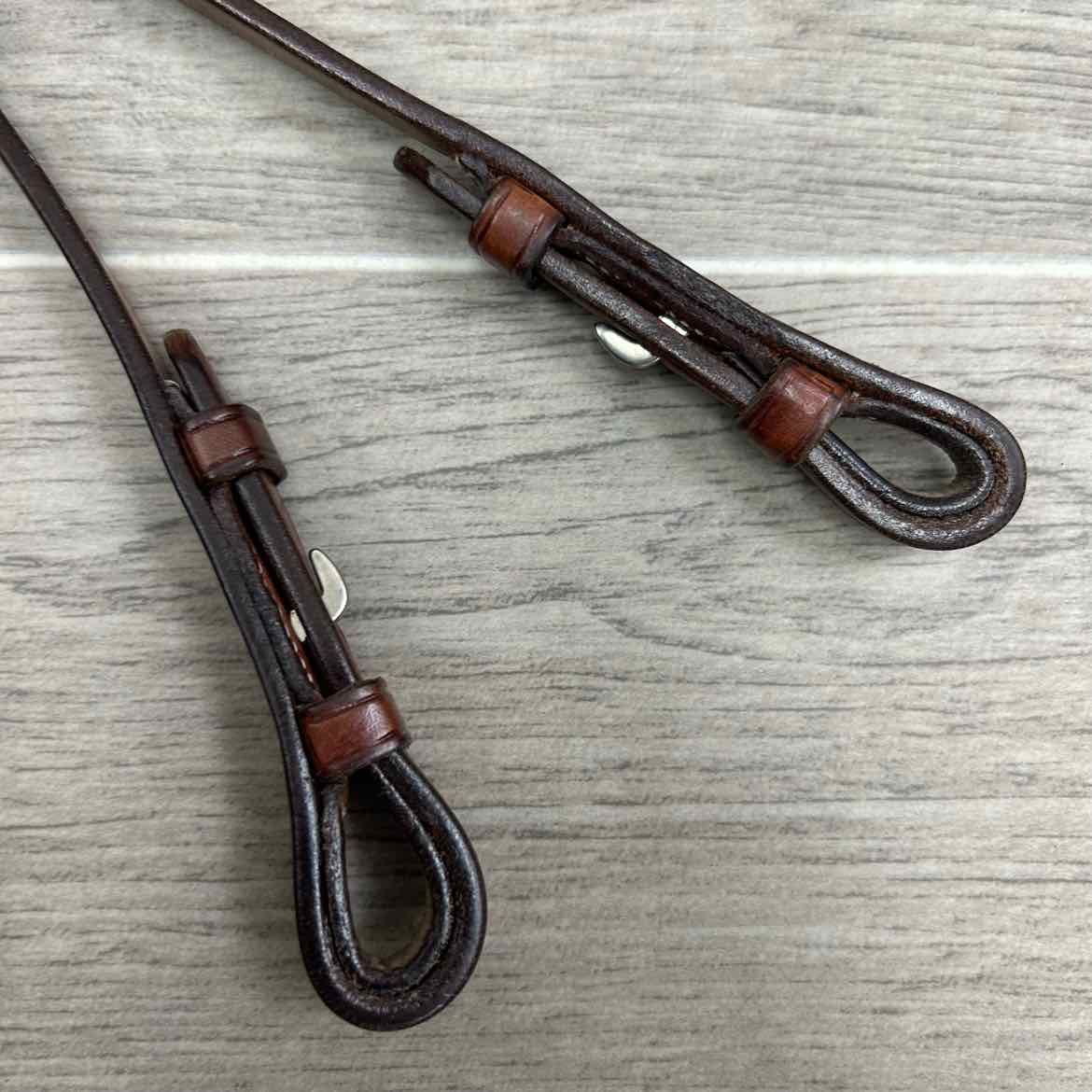 Harmohn Kraft Flat Laced Reins, Brown, 1/2" x 50", Brand New