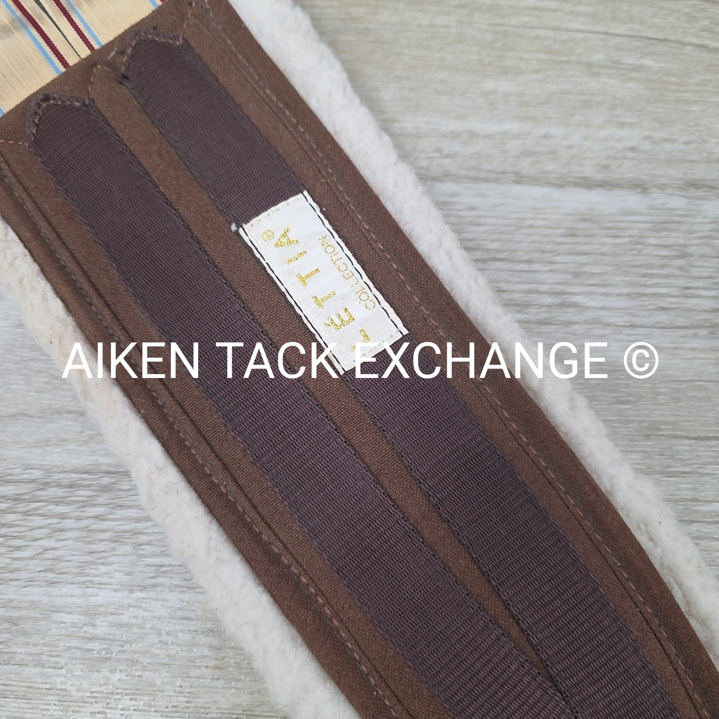 Lettia Coolmax Fleece Girth with Spring Buckles, Brown, 54"