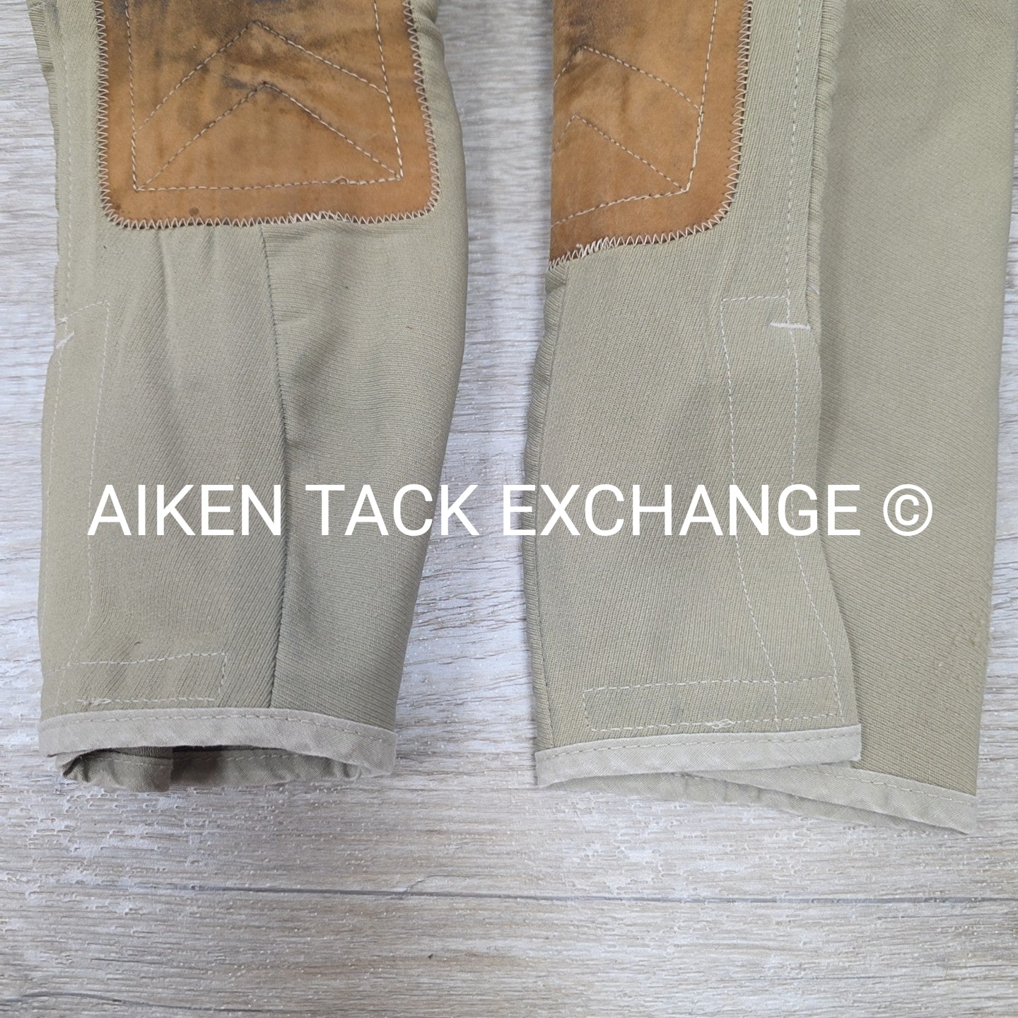 BARGAIN BUNDLE: 2 Tailored Sportsman Side Zip Knee Patch Breeches, Size 24 + 26