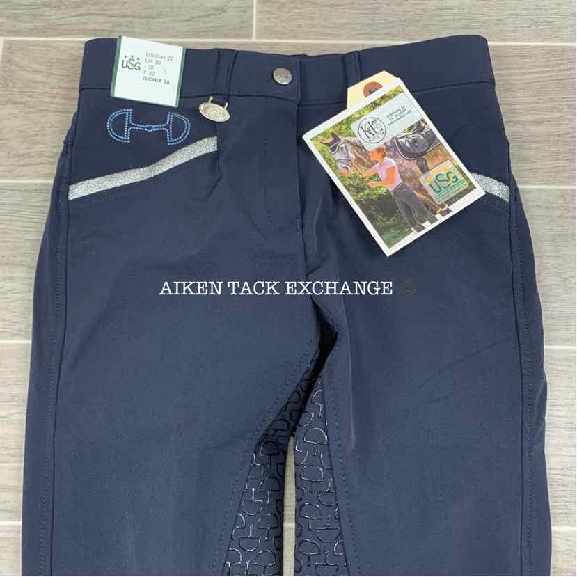 KL Select USG "Meghan" Silicone Full Seat Breeches, Size 22
