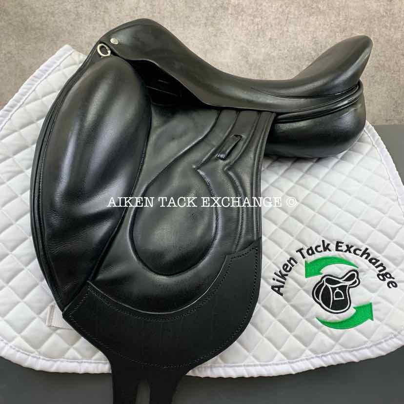 Stackhouse Monoflap Dressage Saddle, 17.5" Seat, Medium Narrow Tree, Wool Flocked Panels