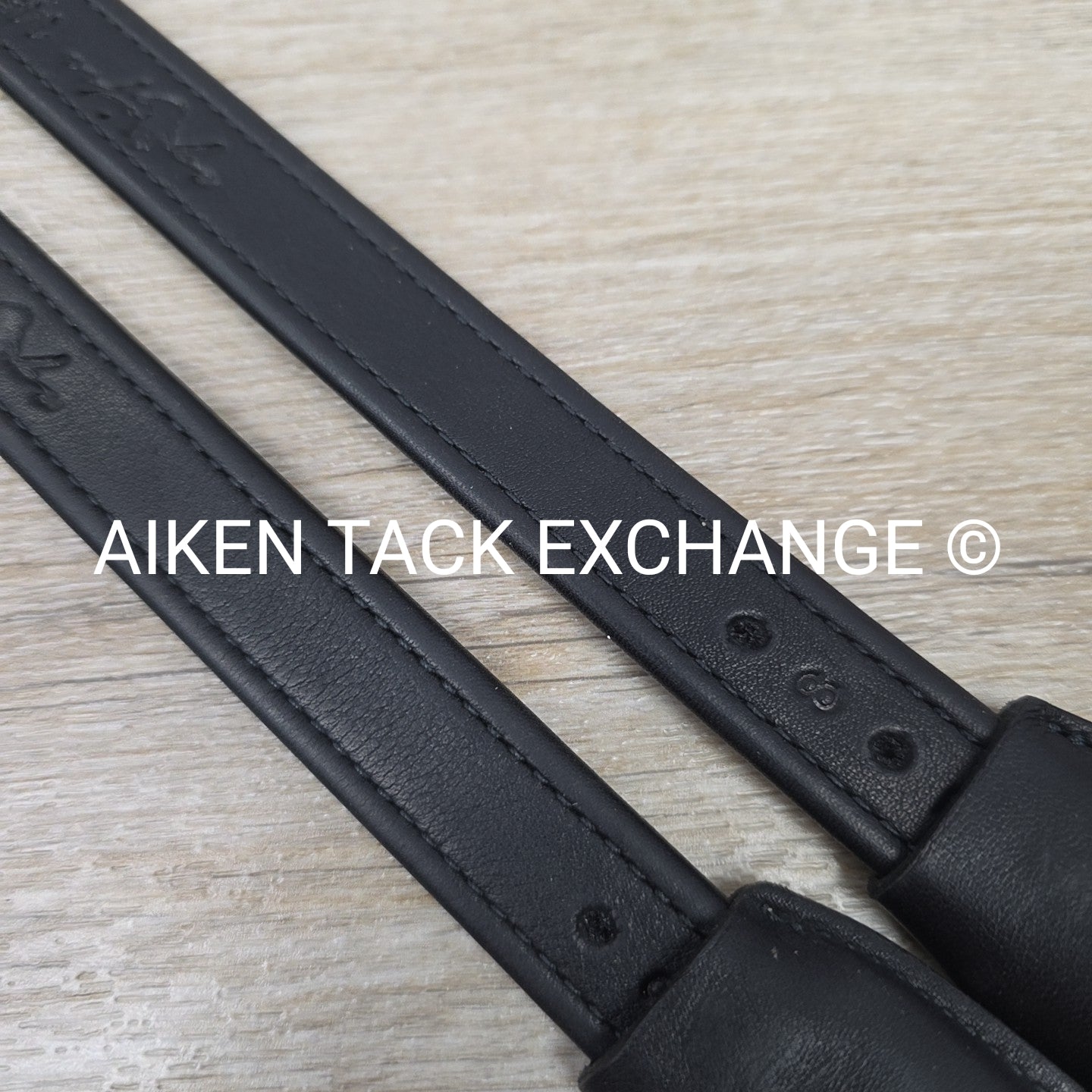 Equipe Mono Stirrup Leathers, Black, 145cm / 58"