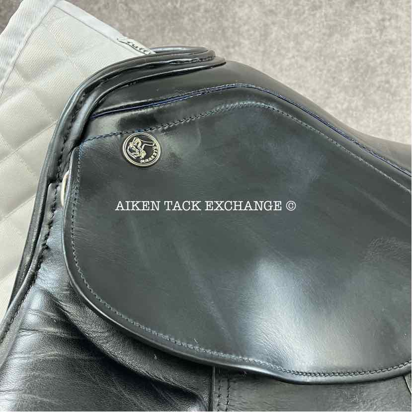 2002 Kieffer Lusitano Kur Dressage Saddle, 17" Seat, Medium Wide Tree, Wool Flocked Panels