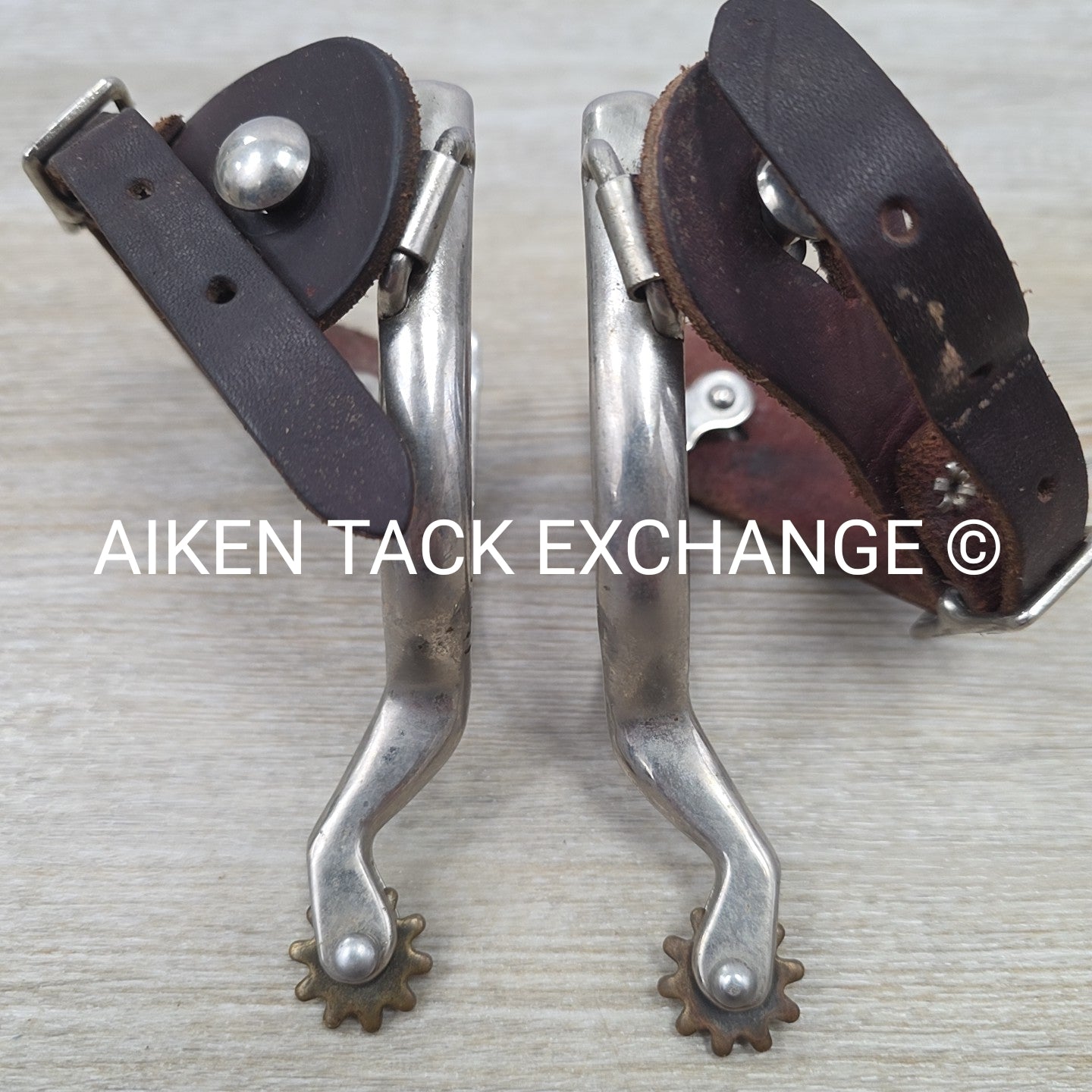 Western Rowel Spurs with Leather Spur Straps