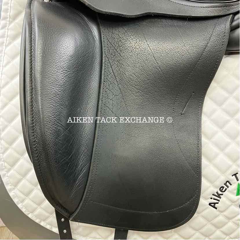 2017 Custom Saddlery Advantage Monoflap Dressage Saddle, 17.5" Seat, Adjustable Tree, Wool Flocked Panels