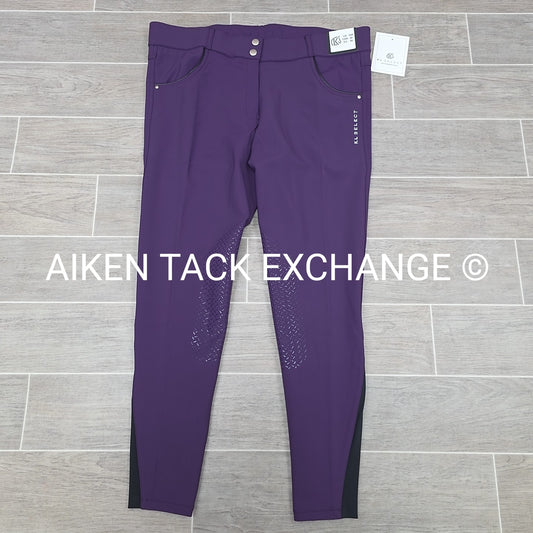 KL Select Gabrielle Knee Patch Breeches, Purple, Women's Size 34R