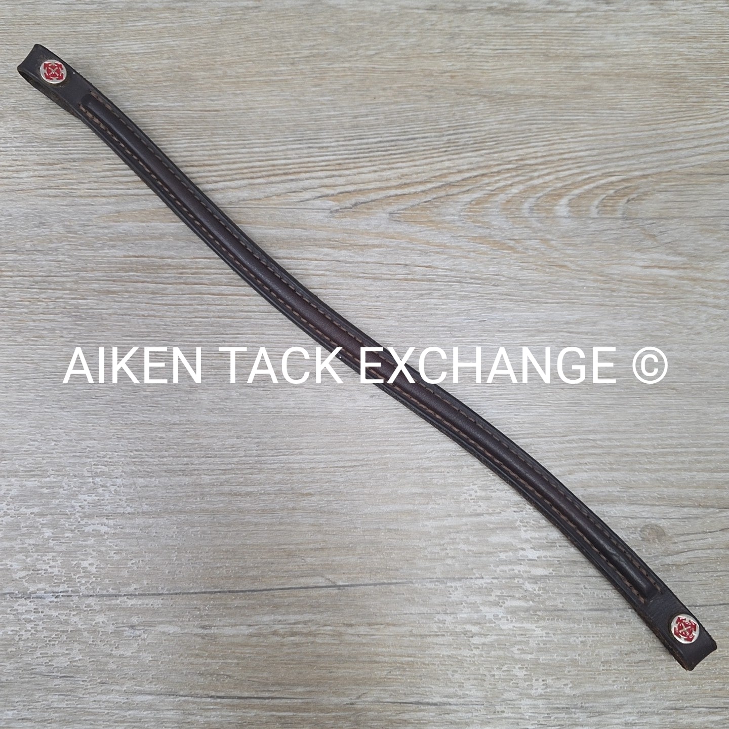 Courbette Plain Raised Browband, Brown, 15"