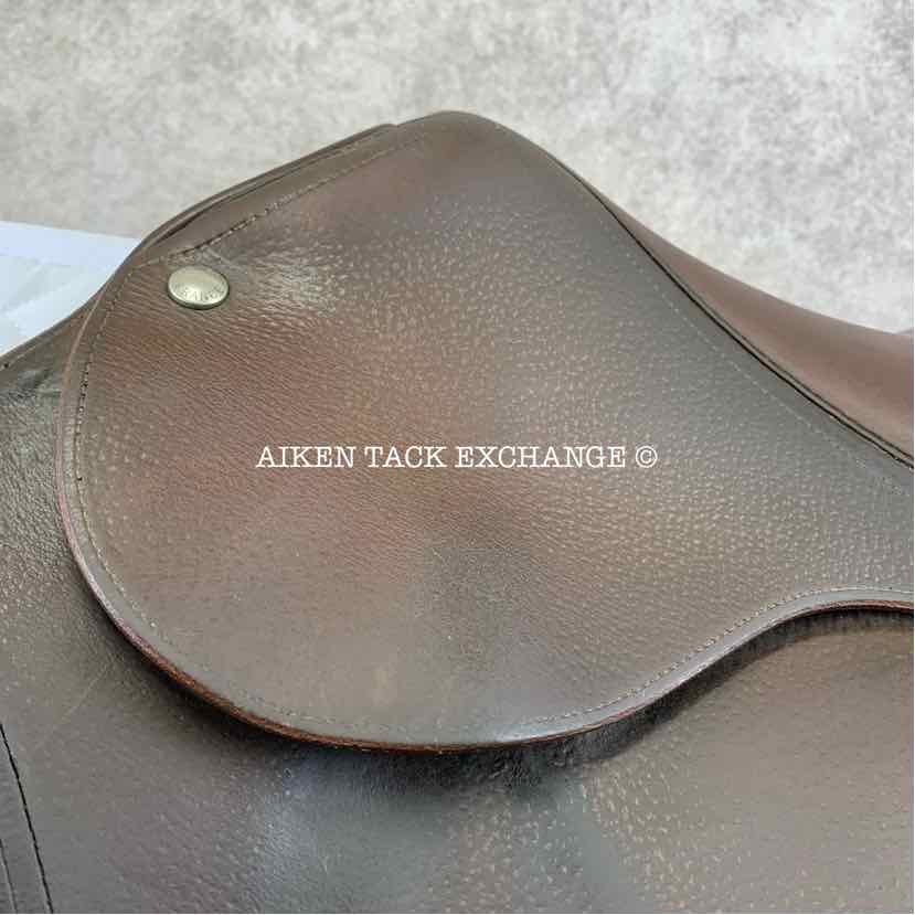 **SOLD** 2014 Meyer Act 1 Close Contact Jump Saddle, 17" Seat (Semi-Deep), Medium Tree, 4 Flap (Regular), Foam Panels