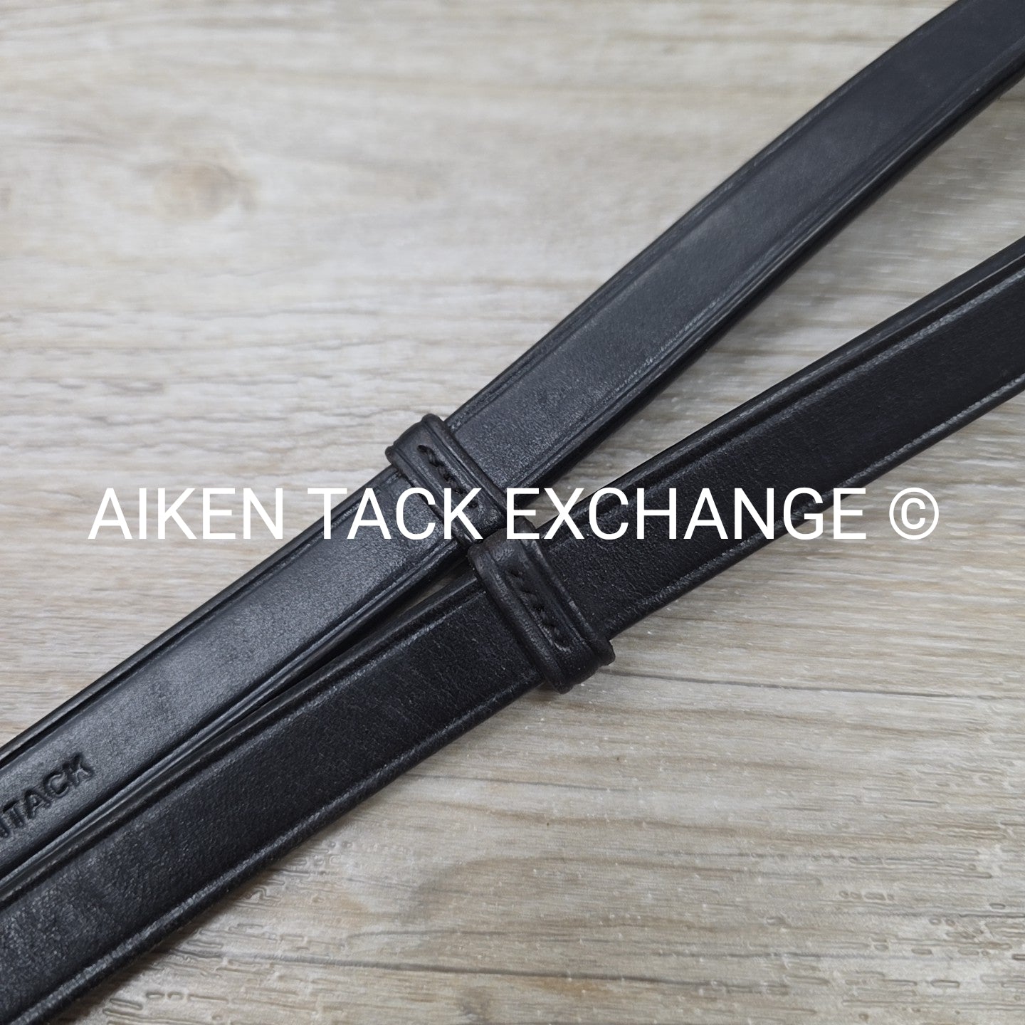 Bobby's English Tack Leather Reins with Hand Stops, Black, 54"