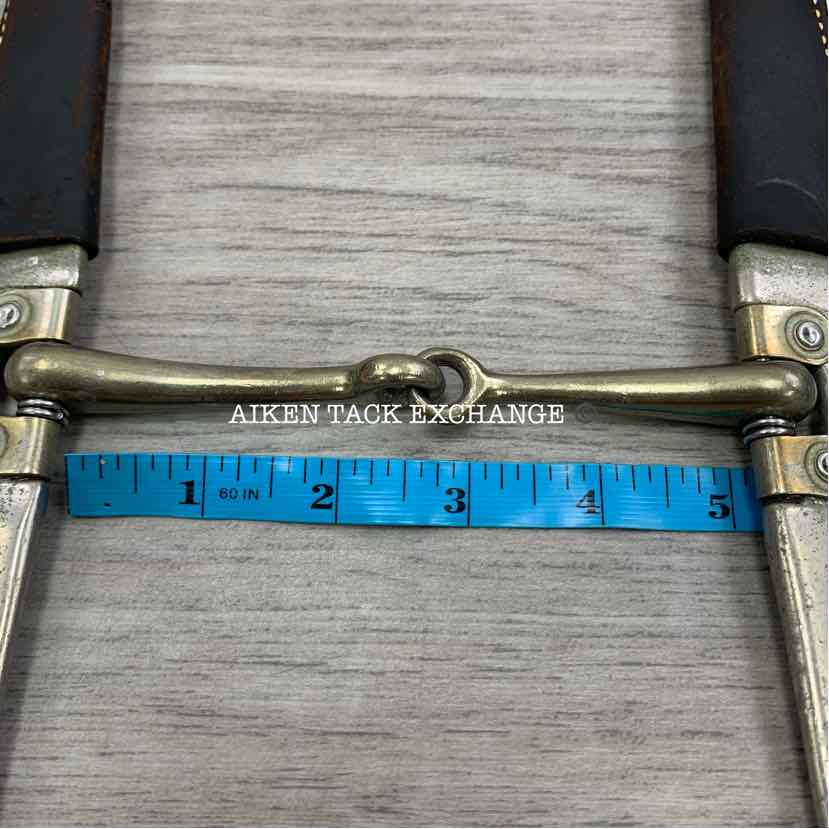 Single Jointed Leather Covered Cheek Long Shank Elevator Bit 5"