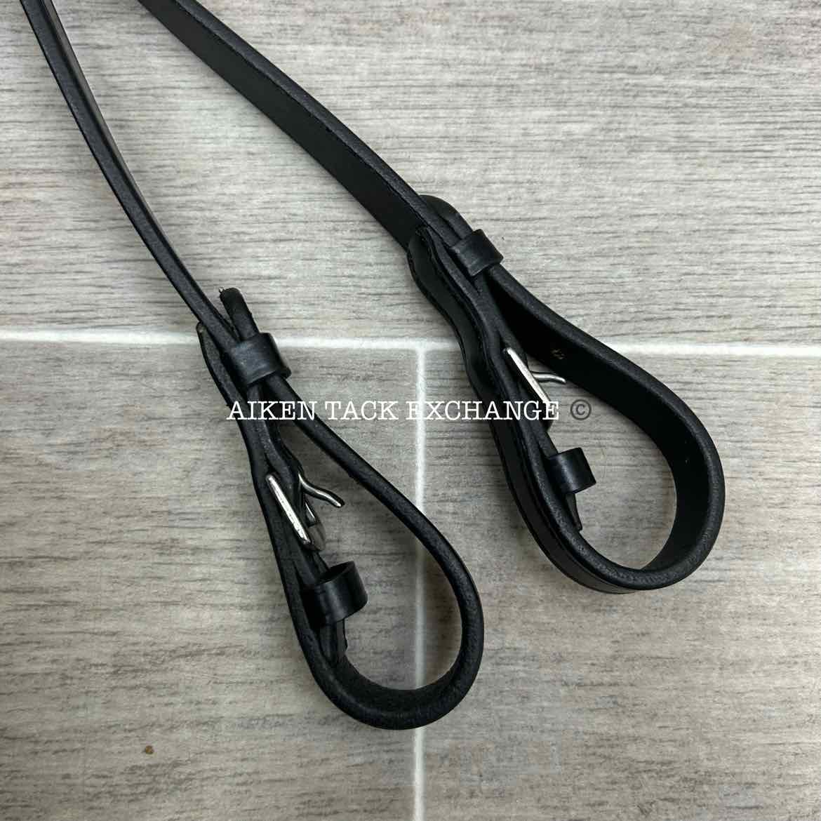 KL Select Red Barn Arena Ergonomic Bridle with Reins, Black, Size Full