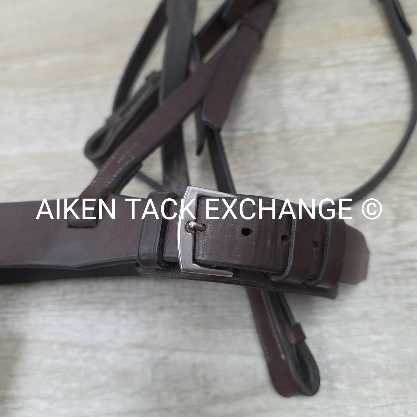Horse Country Flat Hunt Bridle, No Reins, Brown, Size Full