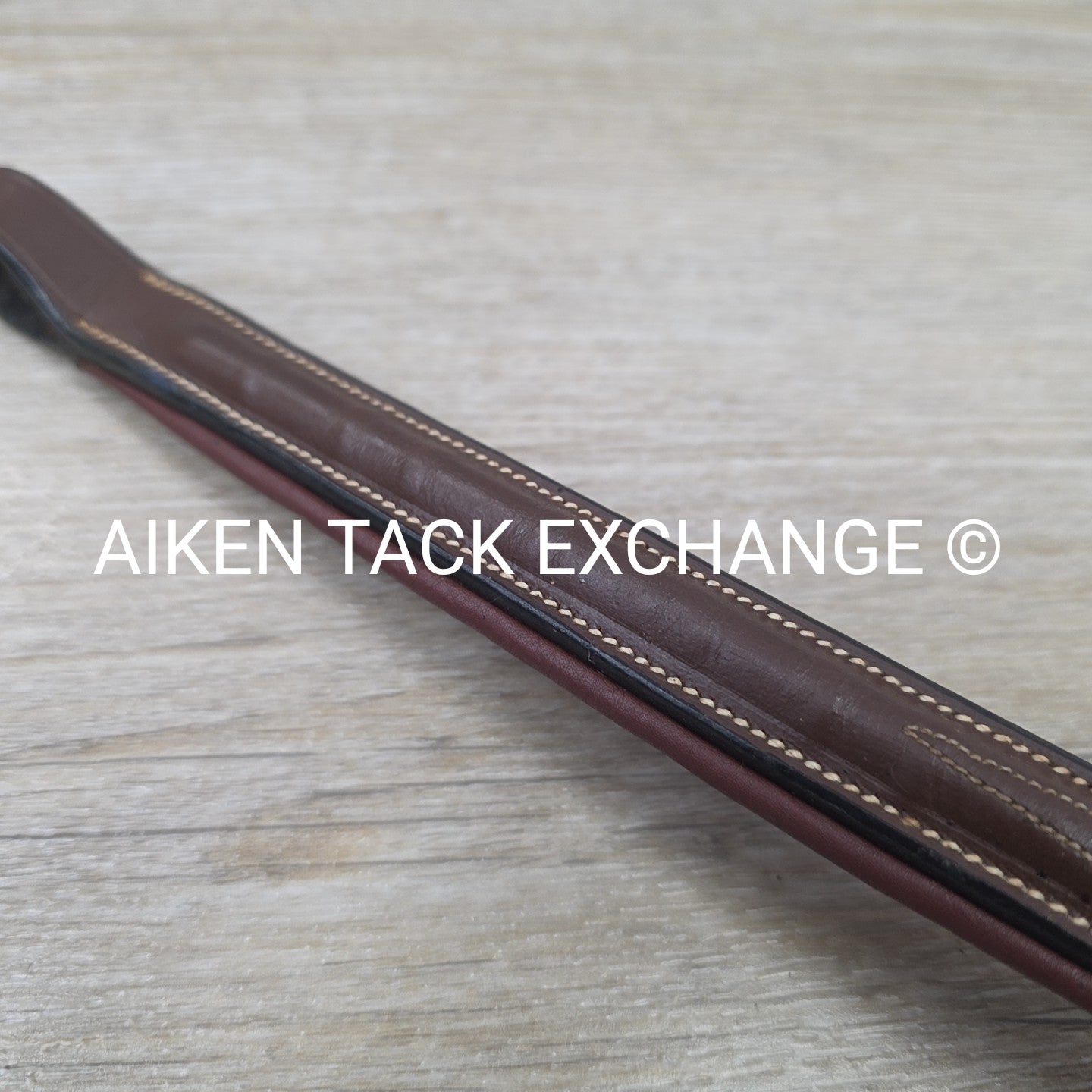 HDR Fancy Stitched Browband, Brown, 17"