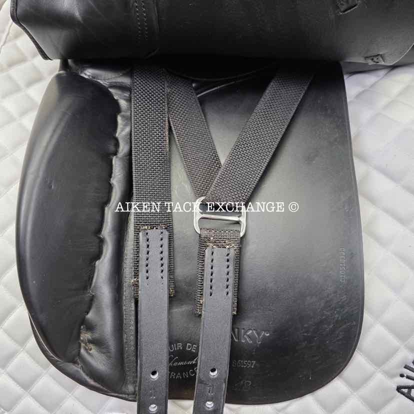 Anky Dressage Saddle, 18" Seat, Wide Tree, Wool Flocked Panels