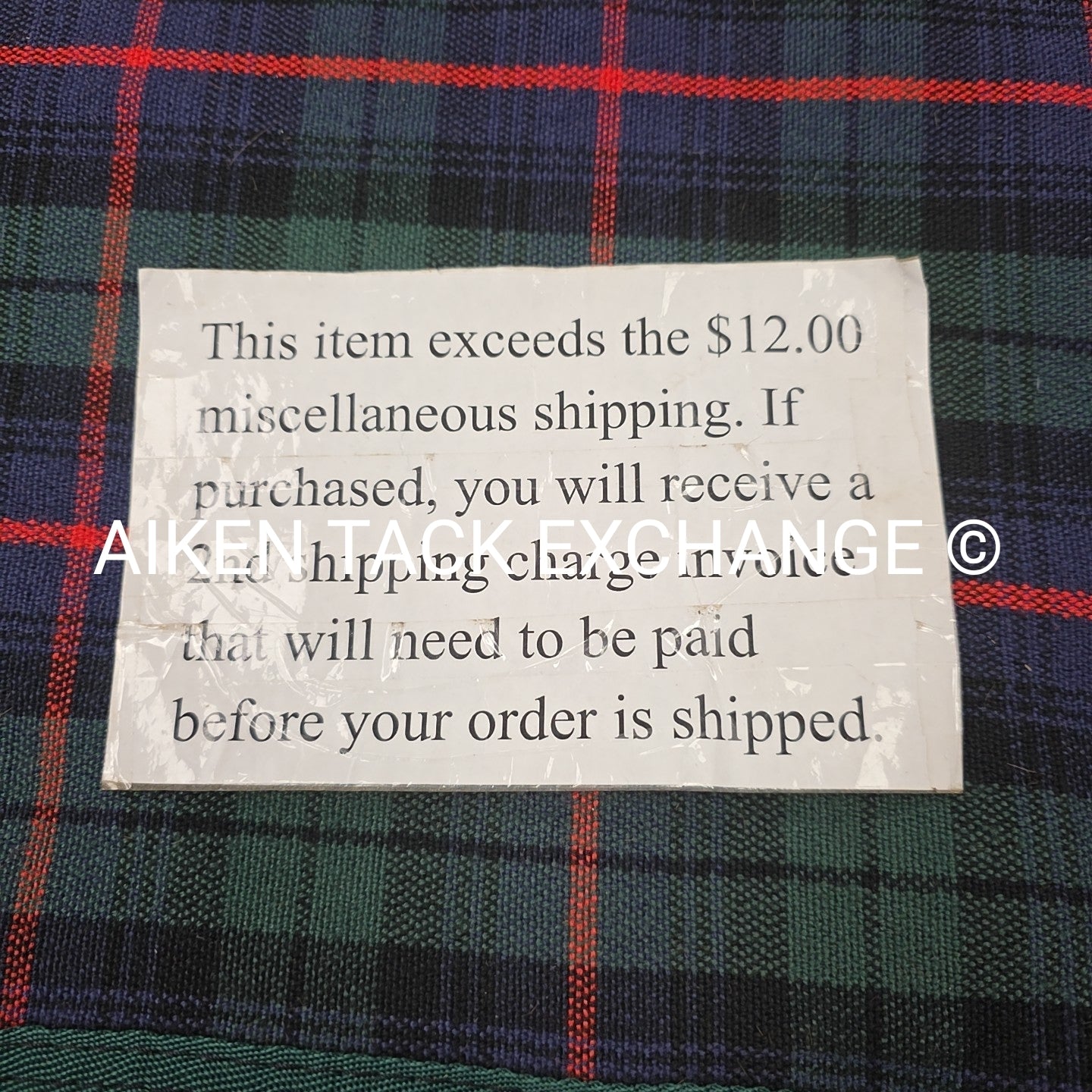 5/A Baker Original Stable Blanket, Tartan, 78"