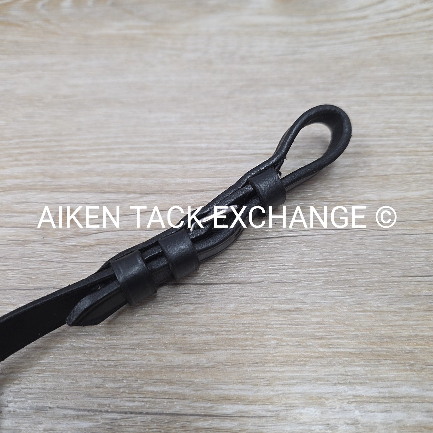 Flat Curb Rein, Black, 50"