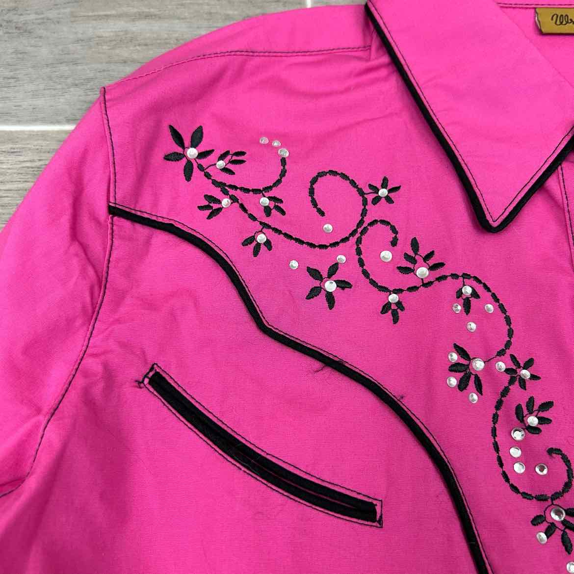 Wrangler Long Sleeve Snap Top, Size Large