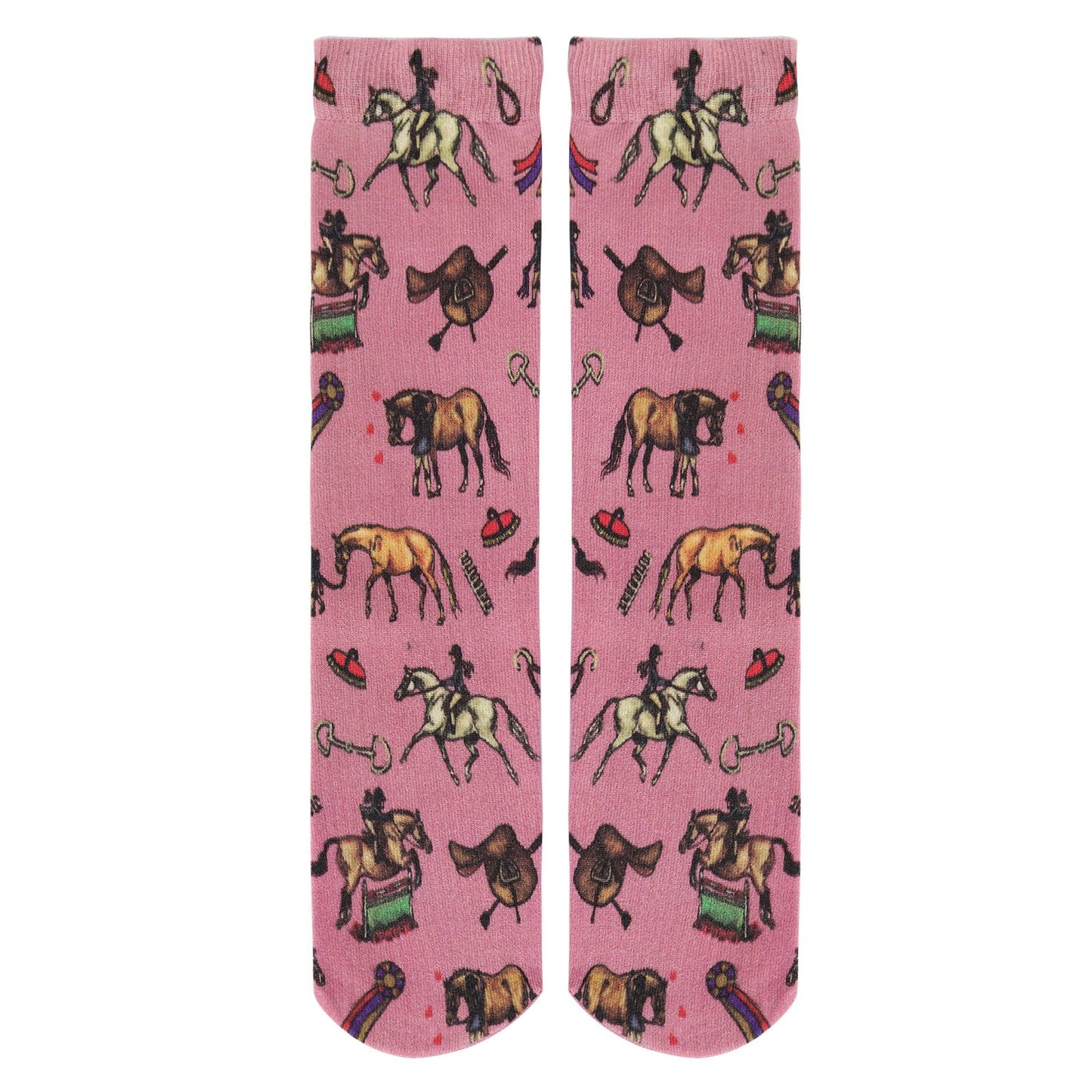 AWST Int'l Children's Lila Hunter Ponies Socks: Pink / STD
