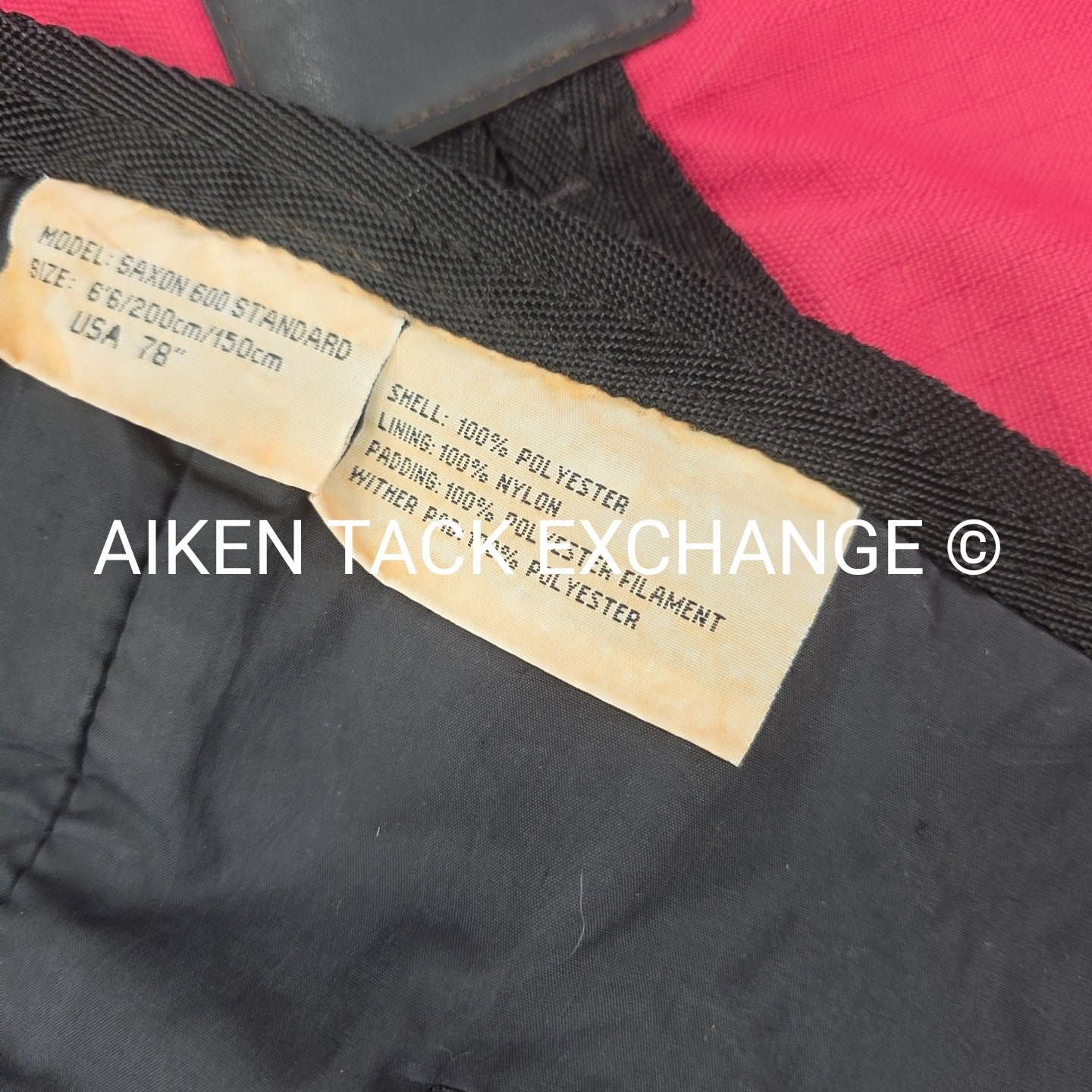 Saxon 600D Medium Turnout Blanket 78" (lining has some rips/tears)