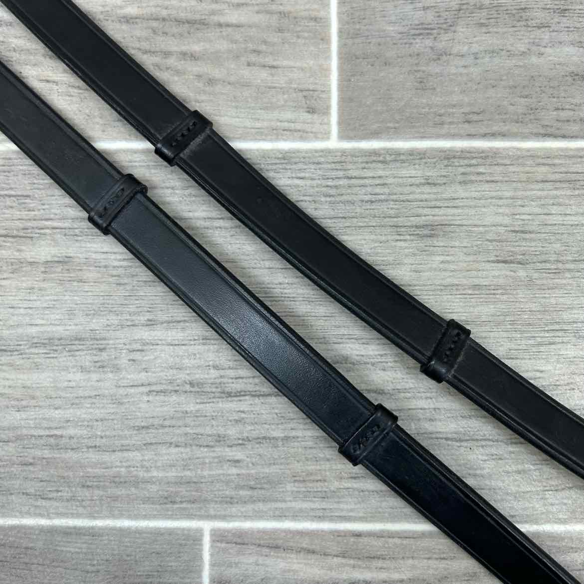 Passier & Sohn Reins with Leather Hand Grips, Black, 55"
