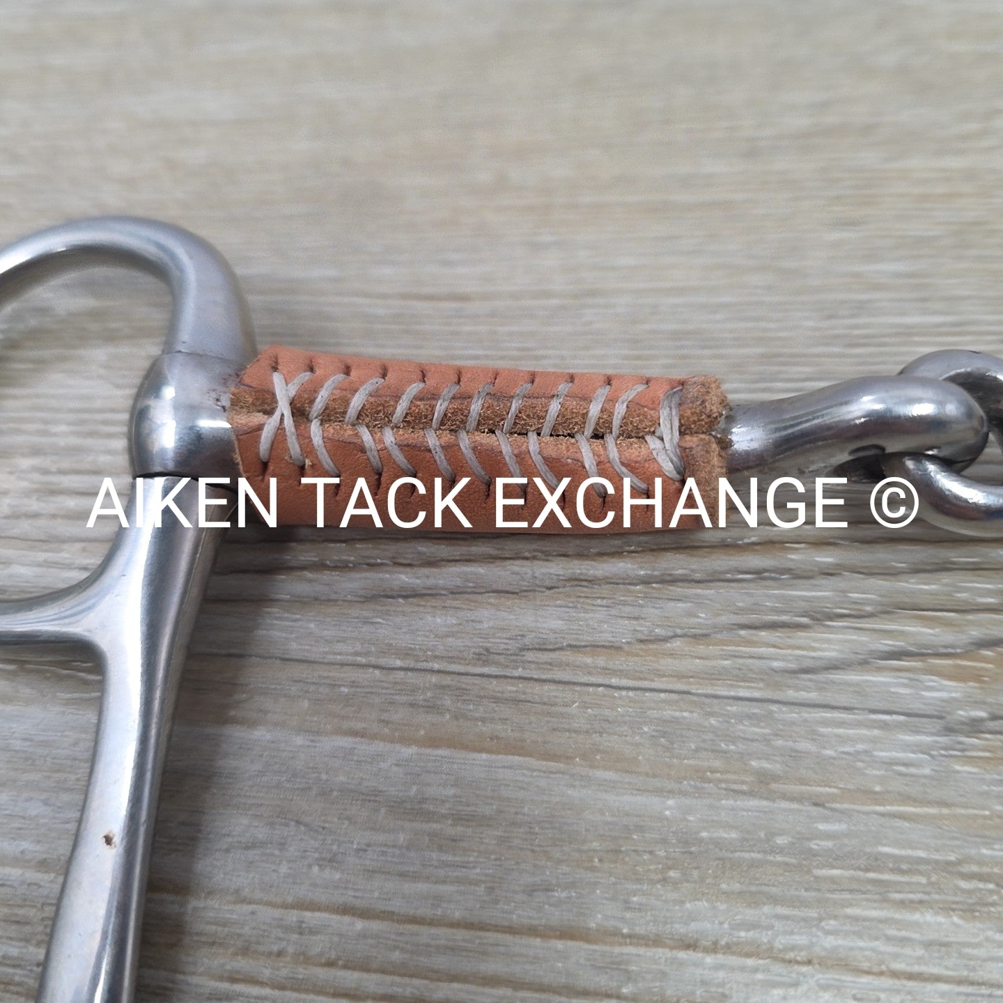 Half Cheek Leather Covered Single Joint Bit 5"